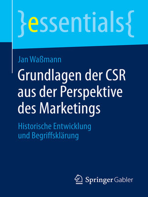 cover image of Grundlagen der CSR aus der Perspektive des Marketings